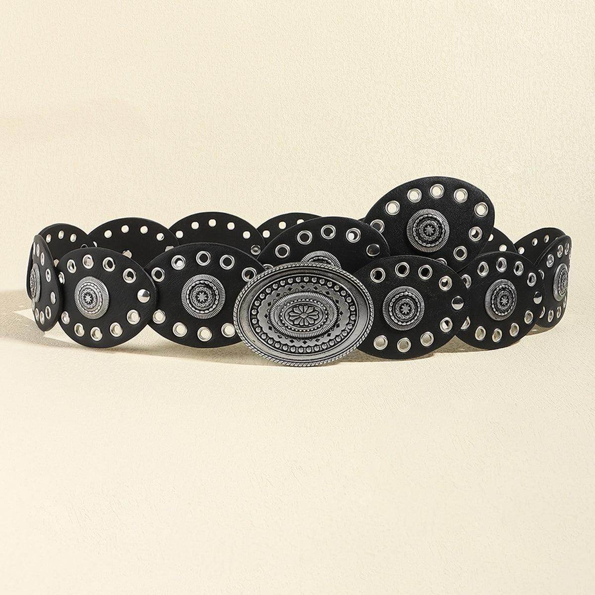 Stylish Oval PU Belt for Men and Women Casual Wear