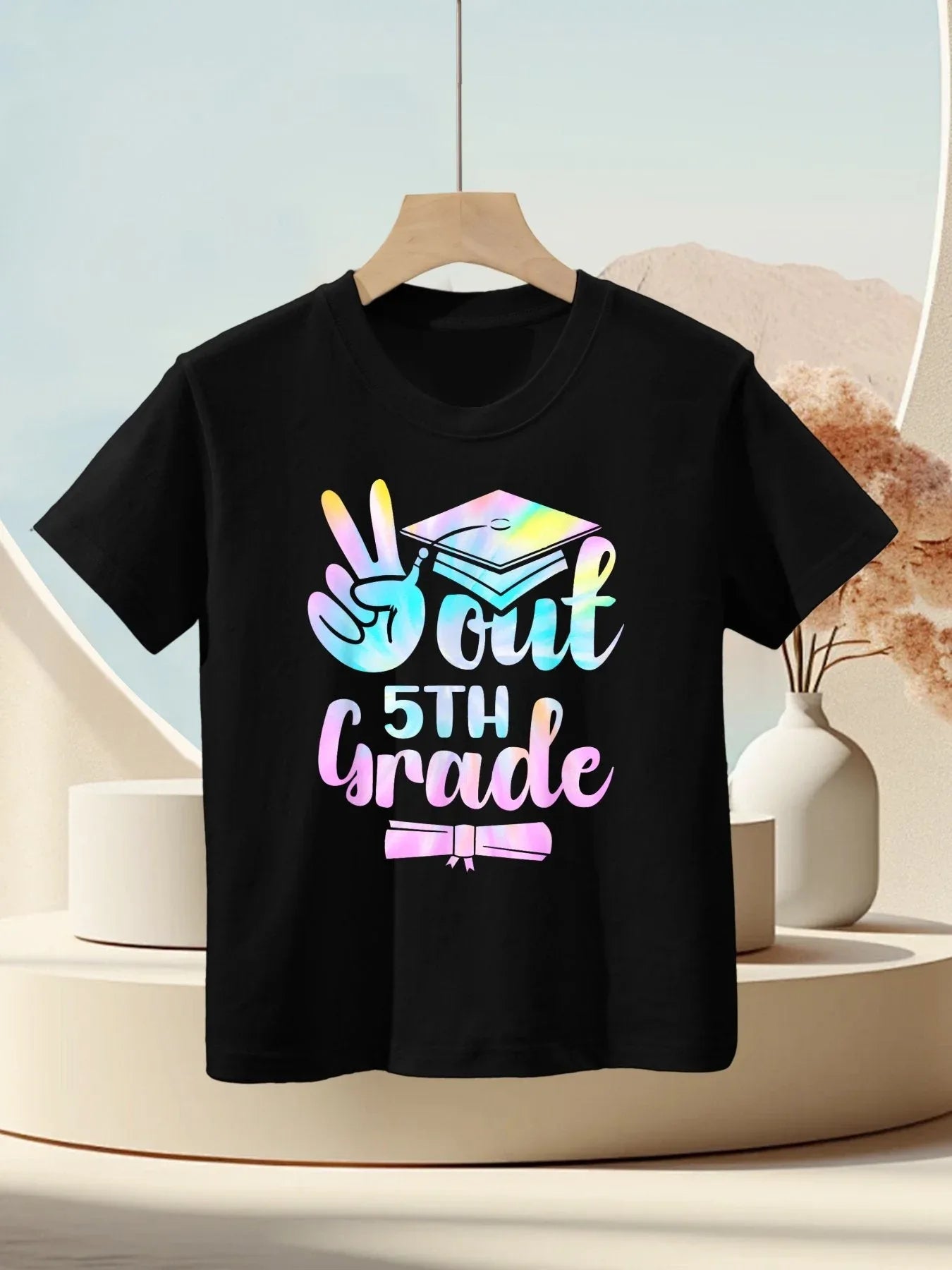 5th Grade Graduation Shirt Peace Out 5th Grade Tie Dye Kids Kids T-Shirt