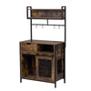 Furniture Style 2 in 1 PET FRIENDLY Dog Crate Composite Desk Hutch in Rustic Brown MDF and Steel