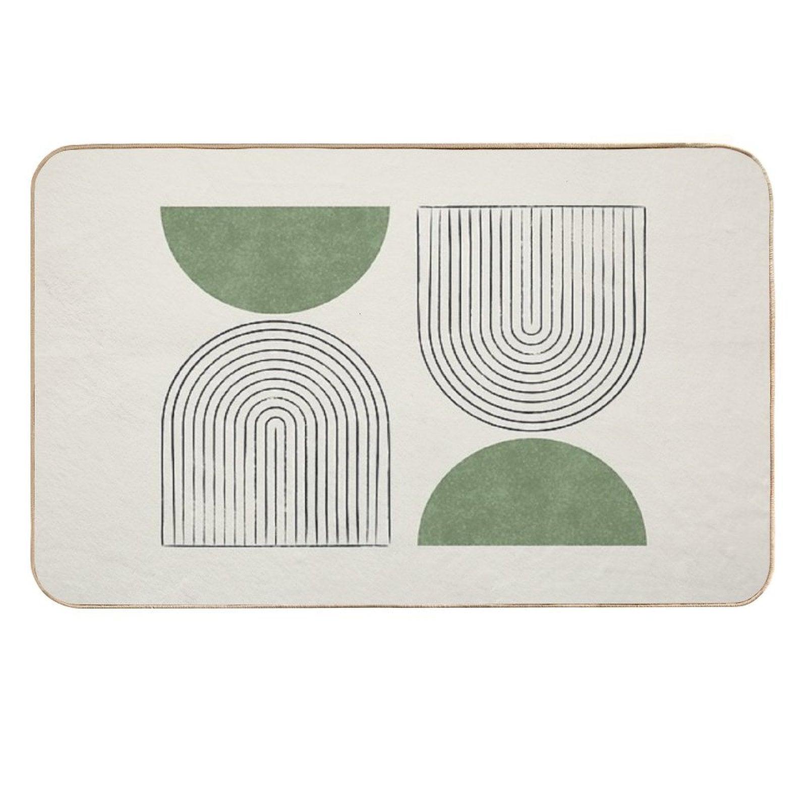 Arch Balance Green - Mid Century Modern  Toxin-Free Bath Mat