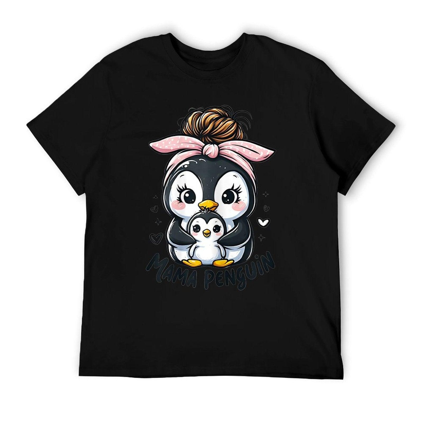 Cute Mama Penguin Mothers Day Family Penguin Baby Newborn T-Shirt