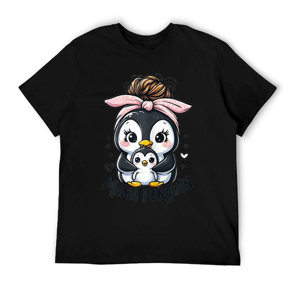 Cute Mama Penguin Mothers Day Family Penguin Baby Newborn T-Shirt
