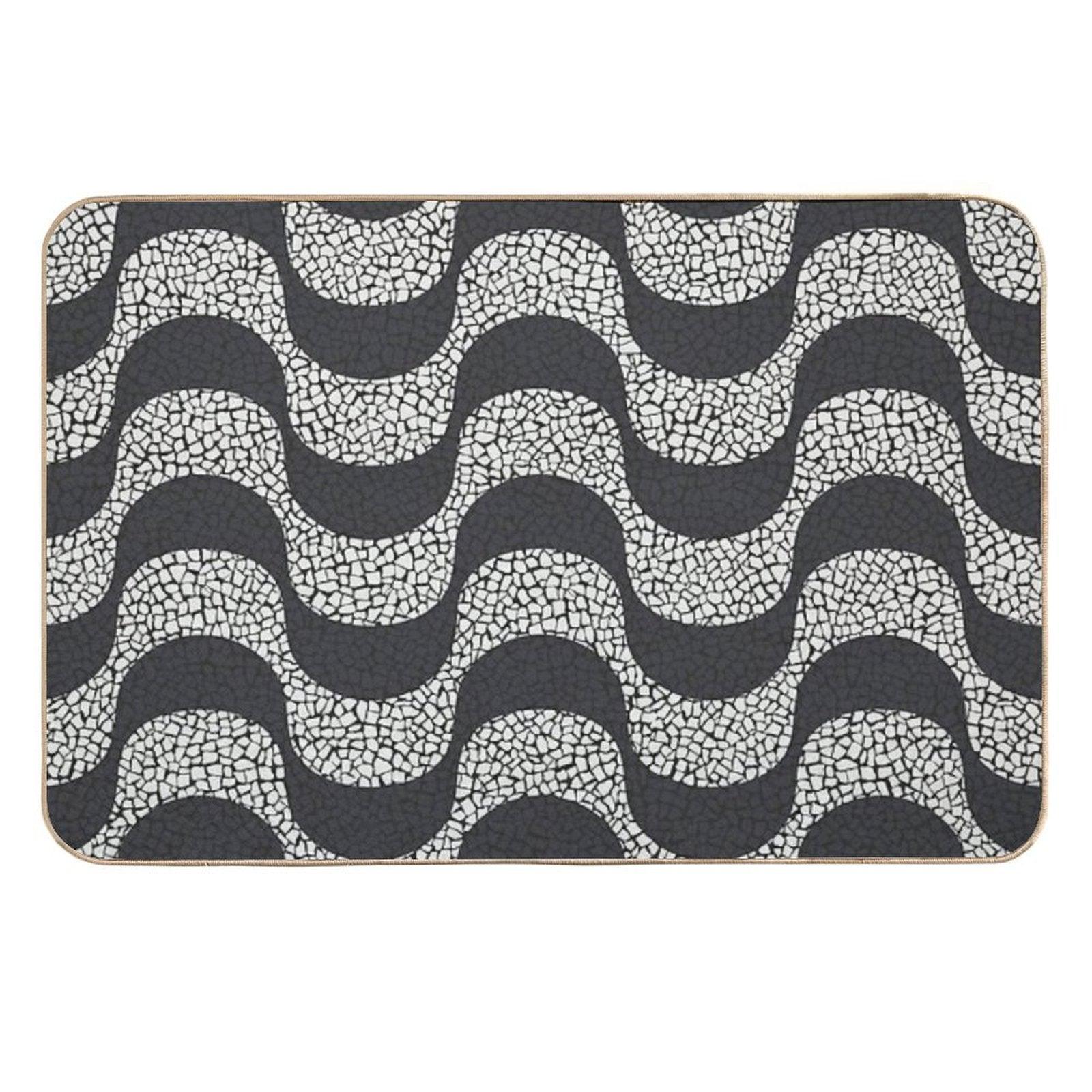 Walk The Streets of Rio Copacabana Sidewalk Theme  High-Traffic Bath Mat