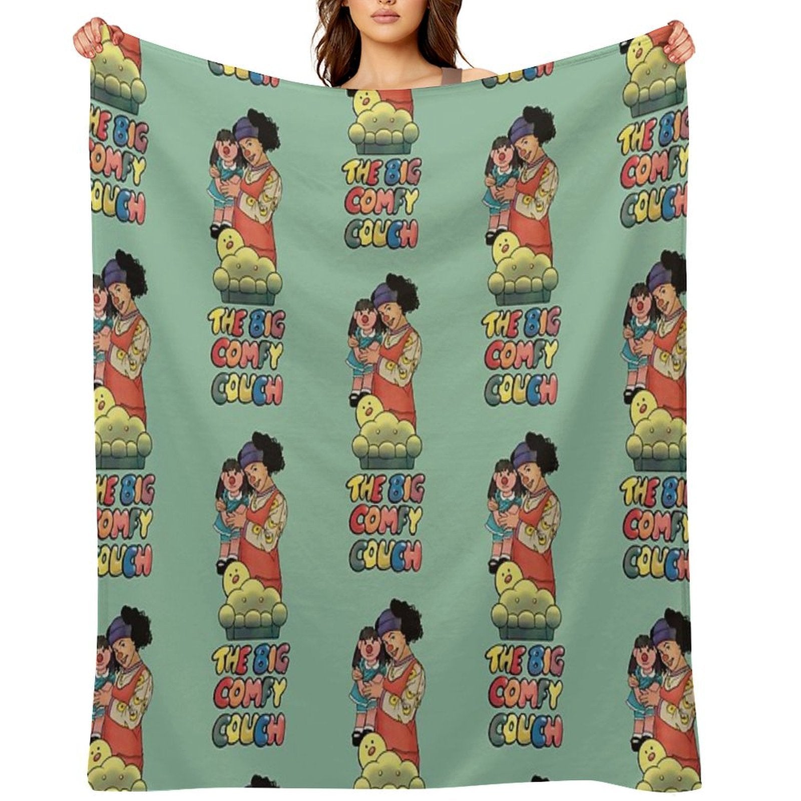 Loonette And Molly (The Big Comfy Couch) Machine-washable Throw Blanket