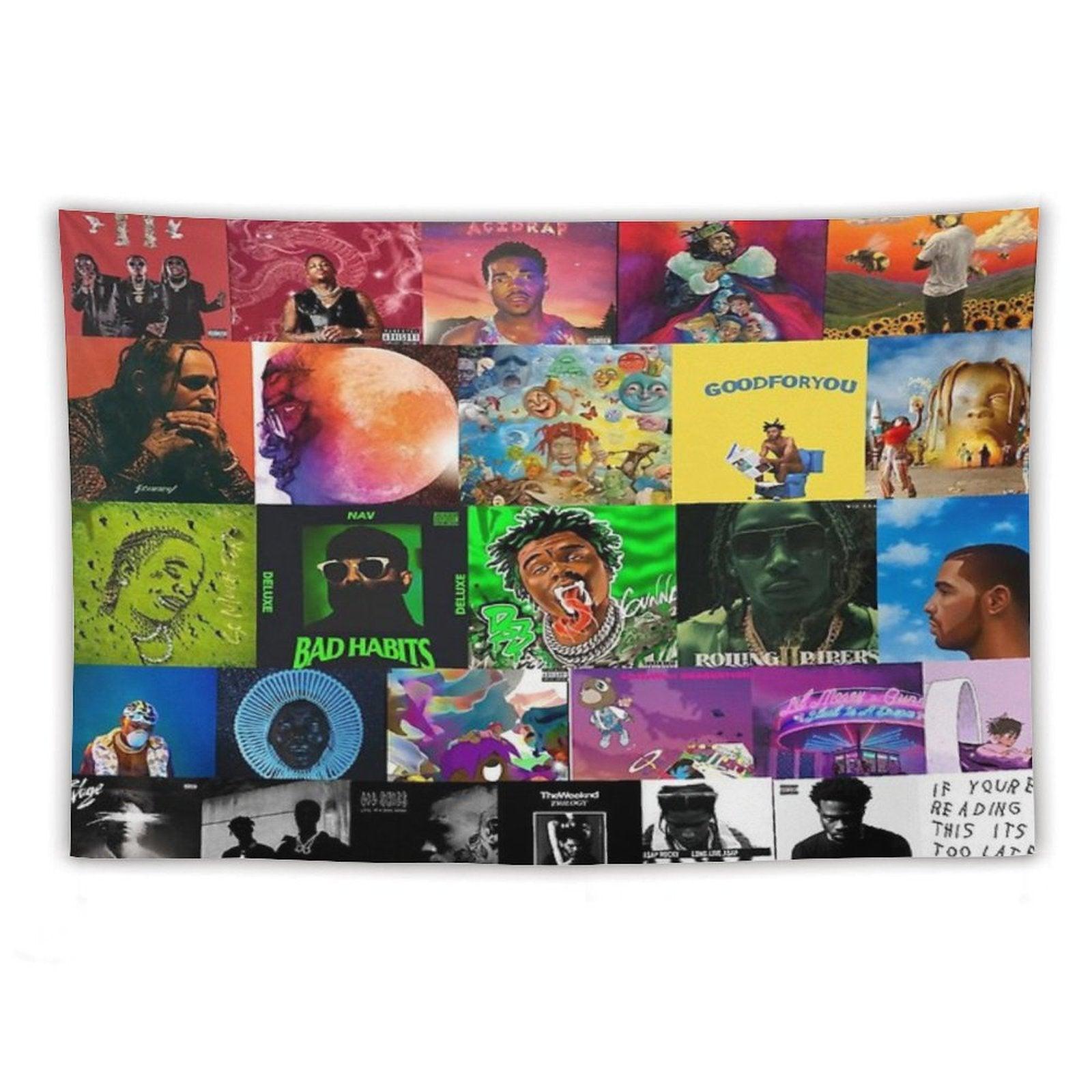 Album Cover Collage Tapestry
