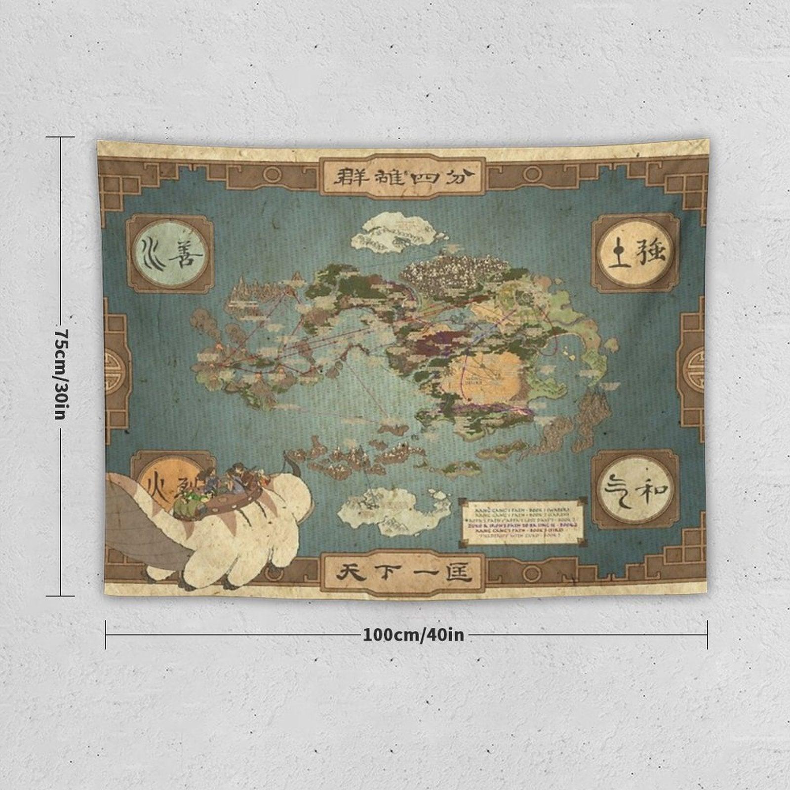 Avatar The Last Airbender Map Tapestry