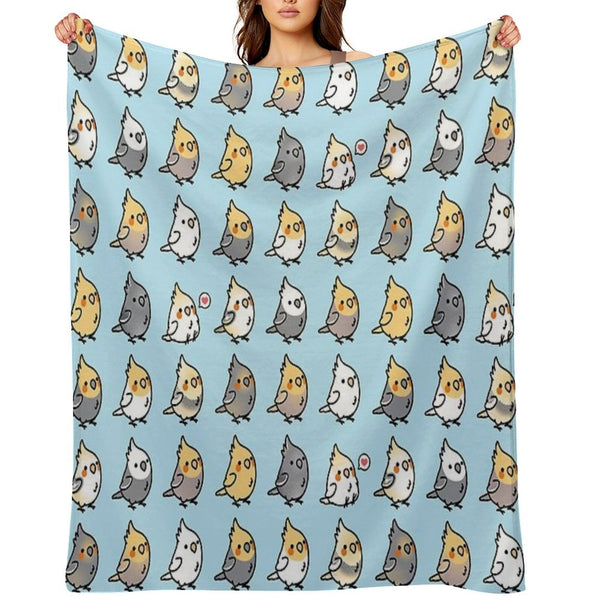 Chubby Cockatiel Collection Compact Throw Blanket