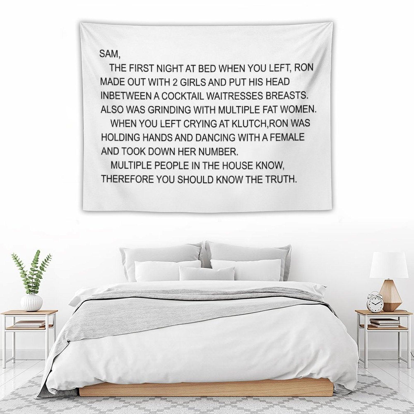 Jersey Shore Letter To Sammi Tapestry