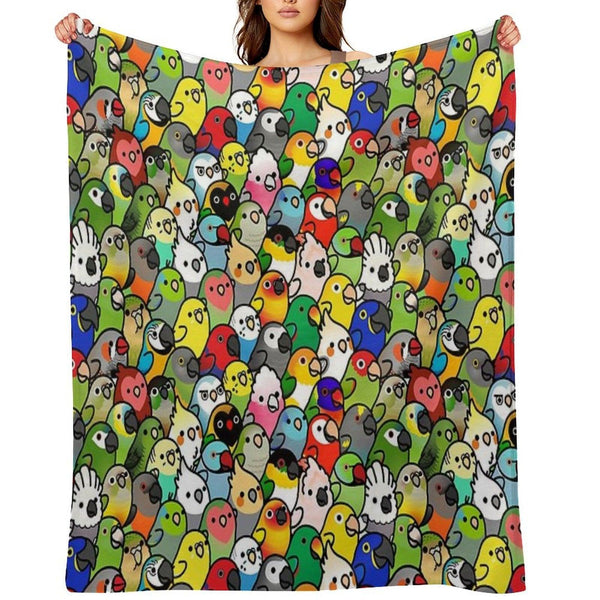 Everybirdy Pattern 2023 Throw Blanket