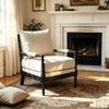 Rubber Wood Accent Chair - Black