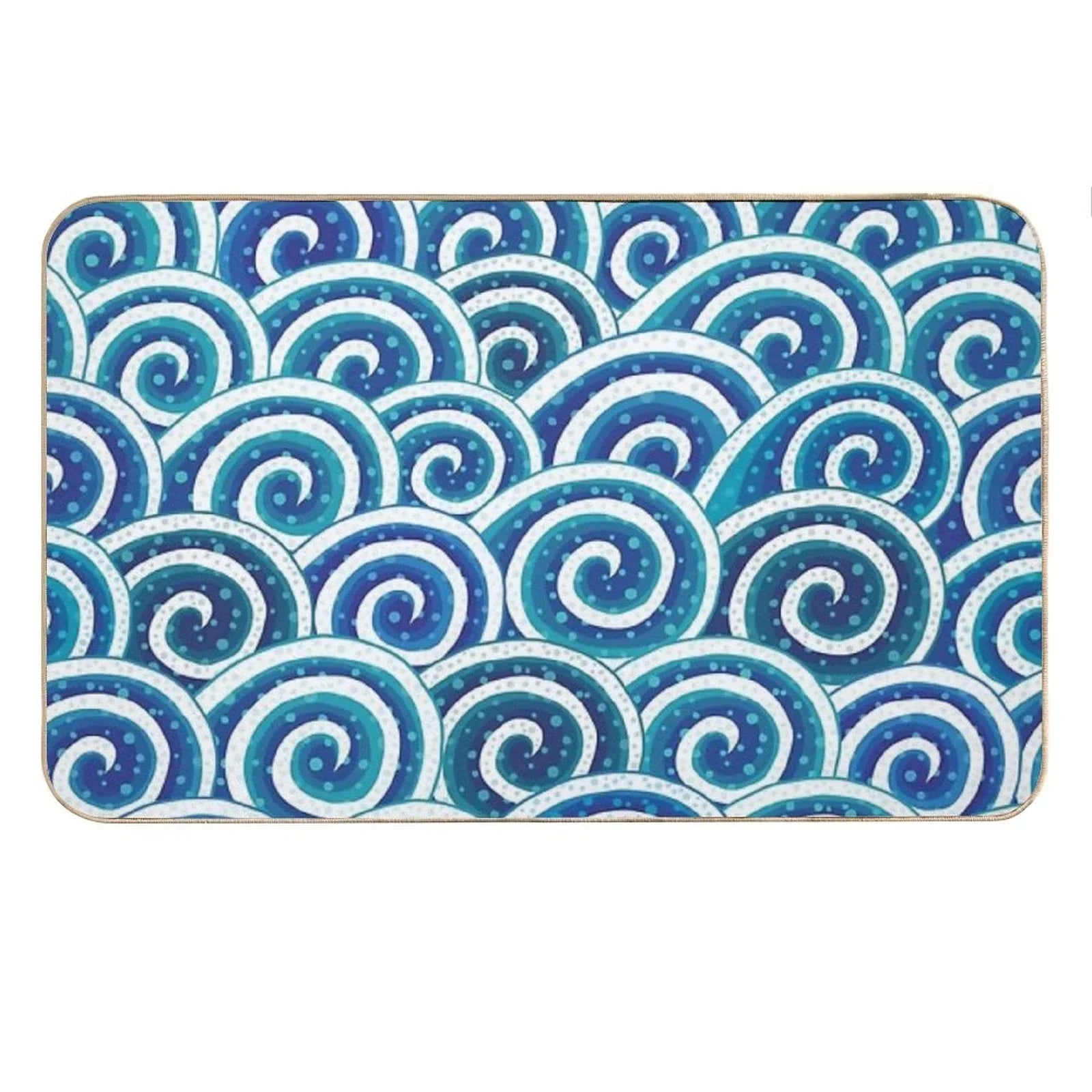Waves And Waves Bath Mat