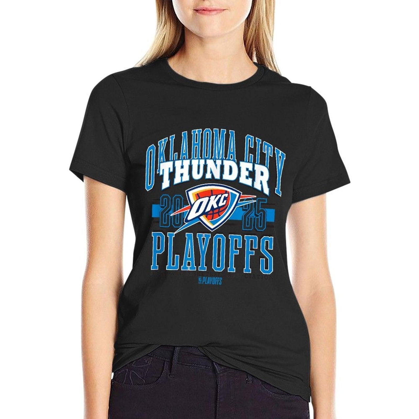NBA Official Oklahoma City Thunder 2025 Playoffs Showtime  Moisture-wicking T-Shirt