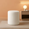 Round Velveteen Upholstered Ottoman With Padded Seat