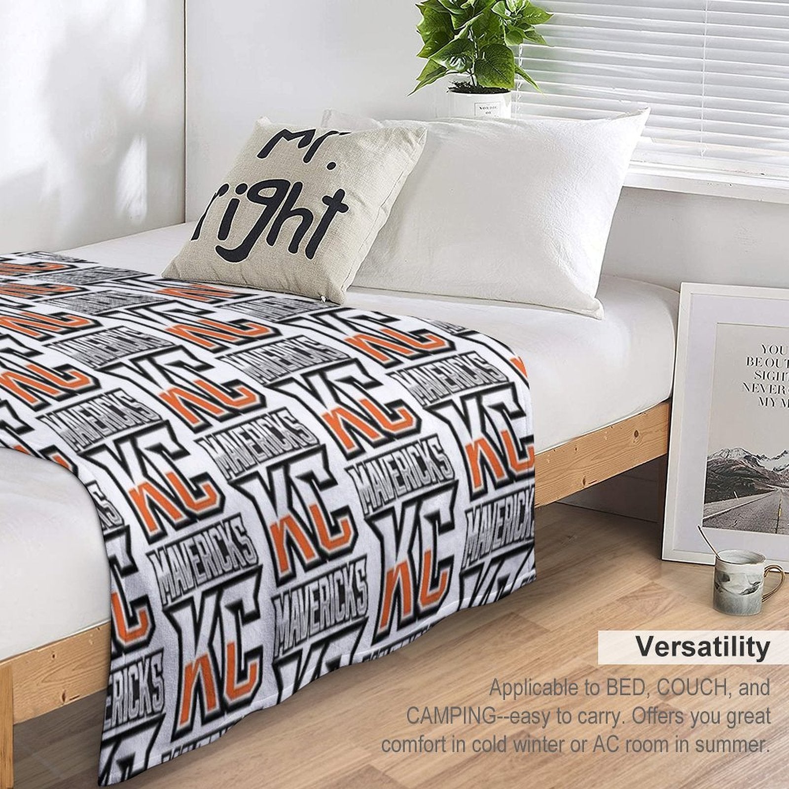 Kansas City Mavericks Plush Throw Blanket