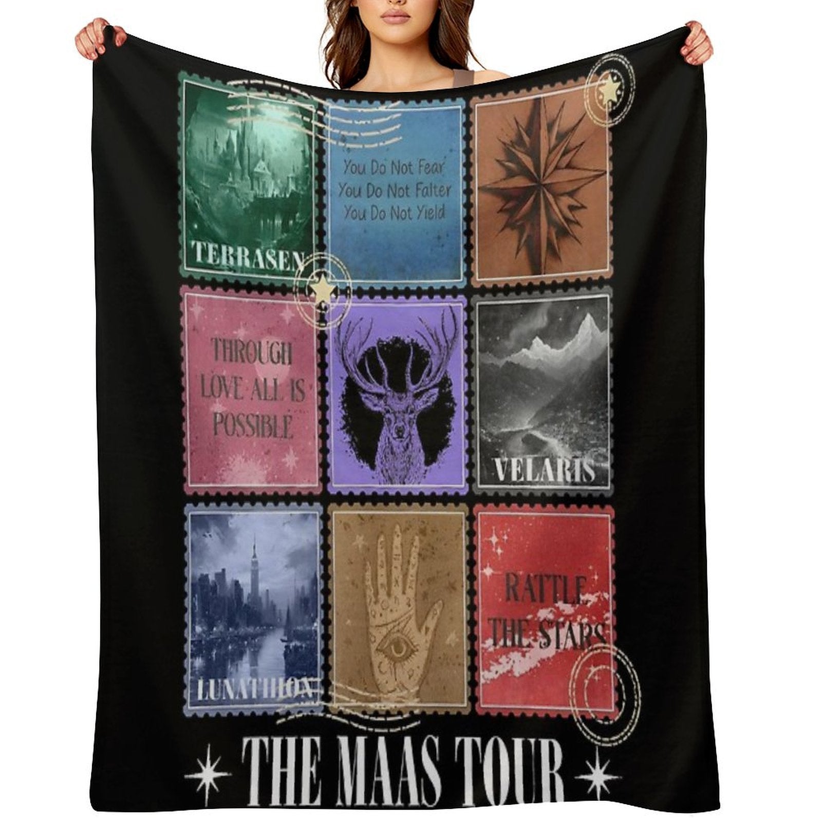 Maas Eras Tour, The Maas Tour Tee, A-C-O-T-A-R Durable Throw Blanket