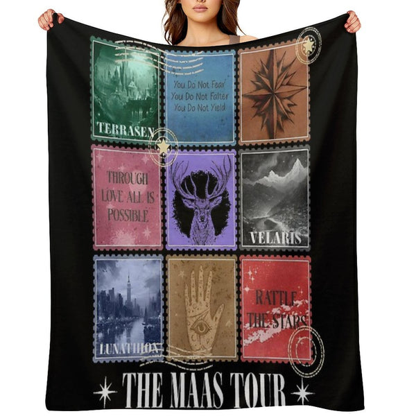 Maas Eras Tour, The Maas Tour Tee, A-C-O-T-A-R Durable Throw Blanket