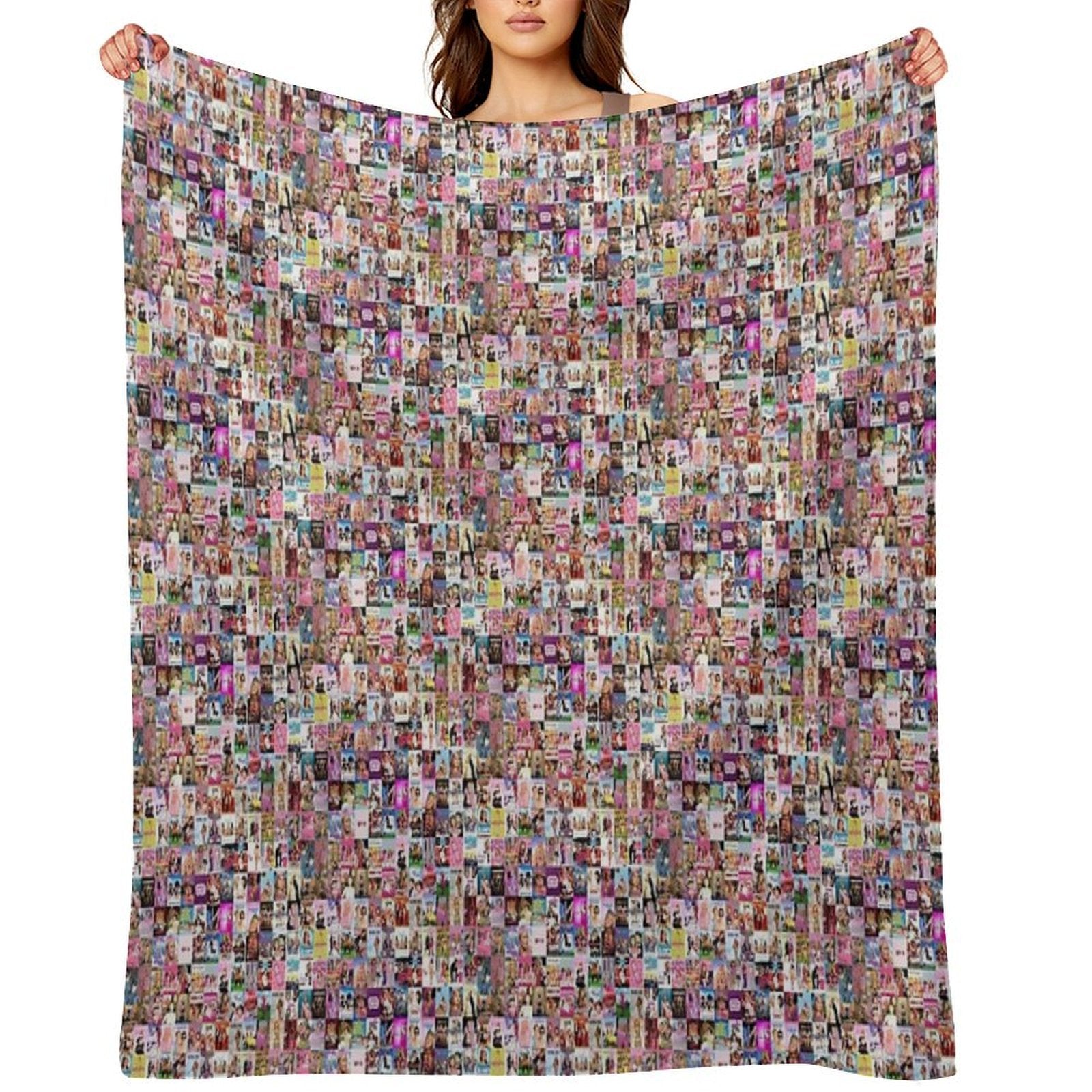 Mixed Girlie Movie Montage Shrink-resistant Throw Blanket