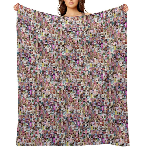 Mixed Girlie Movie Montage Shrink-resistant Throw Blanket