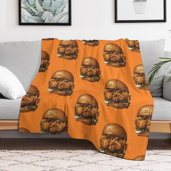 Popeyes Chicken Sandwich Compact Throw Blanket
