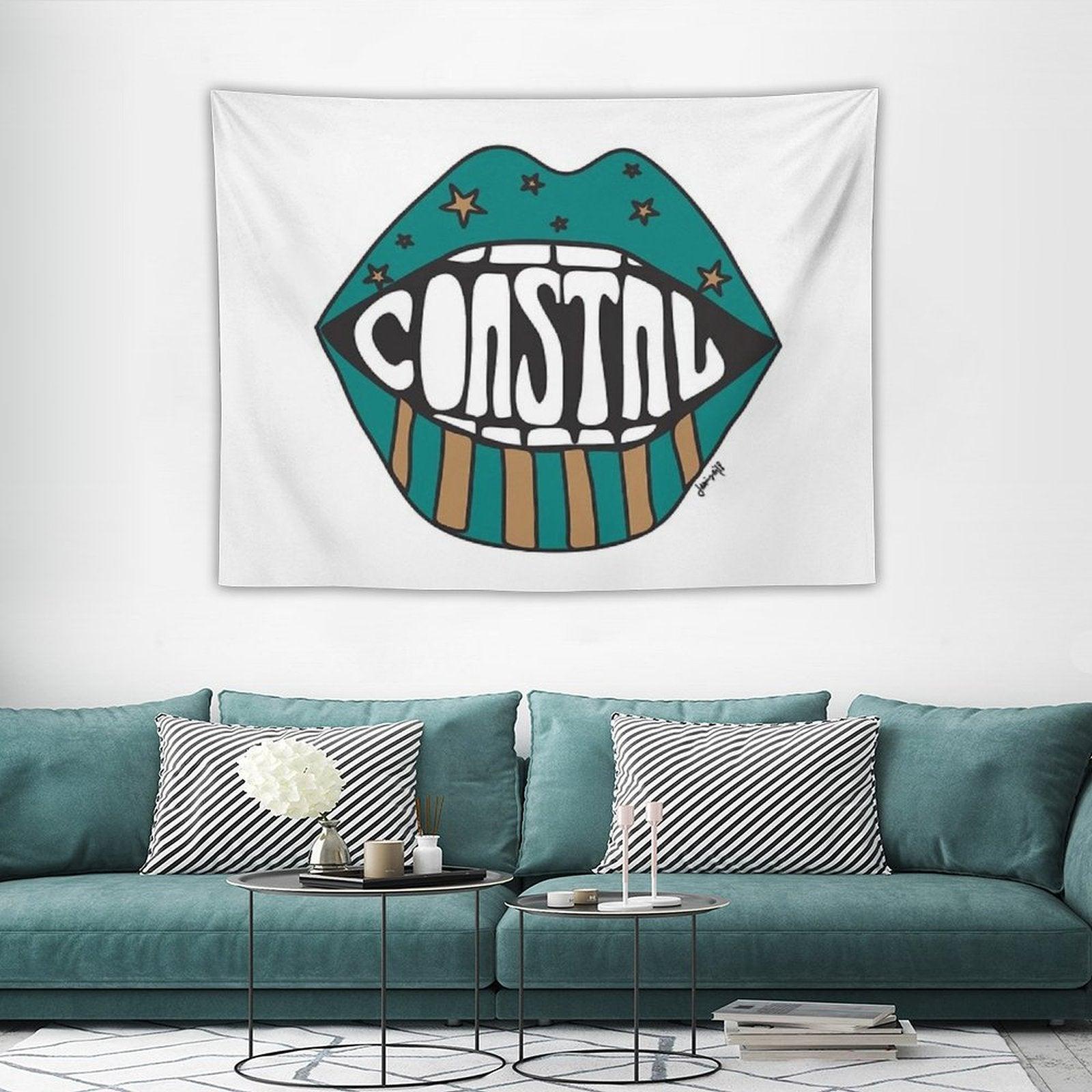 Coastal Carolina Funky Lips Tapestry