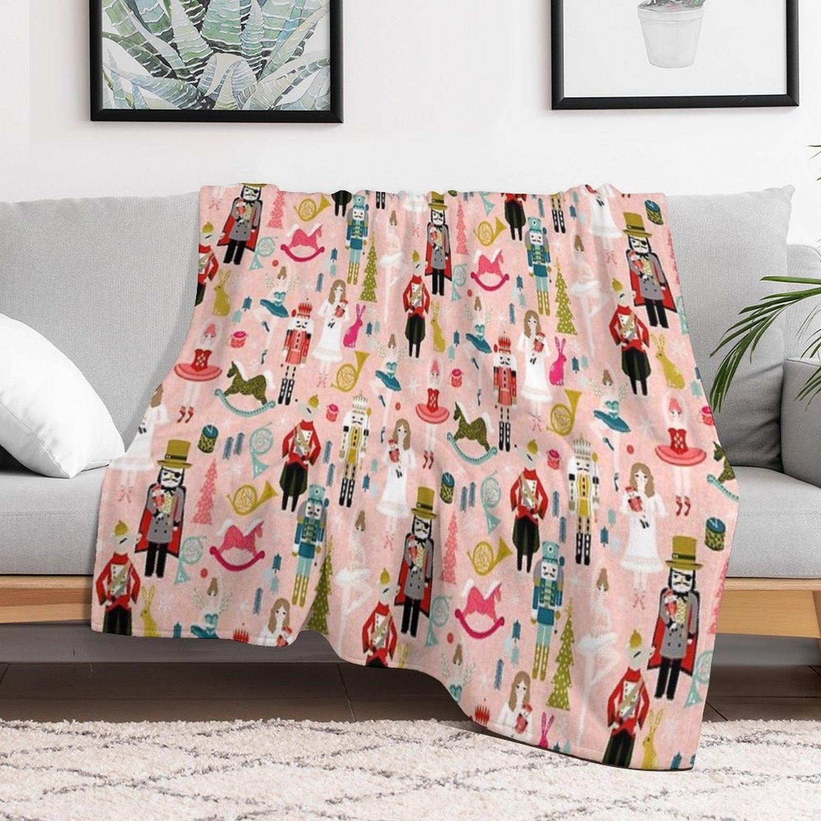The Nutcracker - Blush by Andrea Lauren Throw Blanket