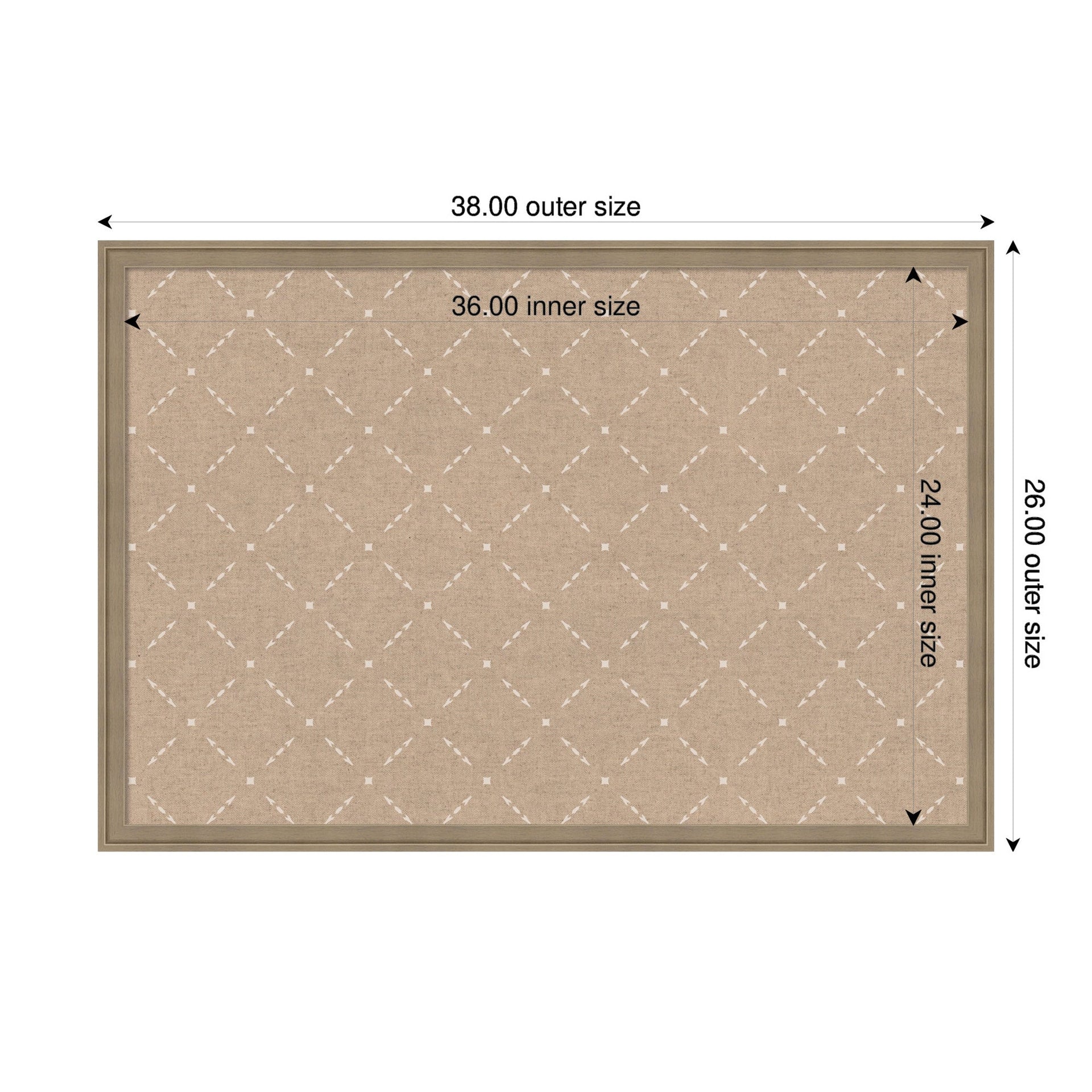 Pinboard Beige Lattice Pattern