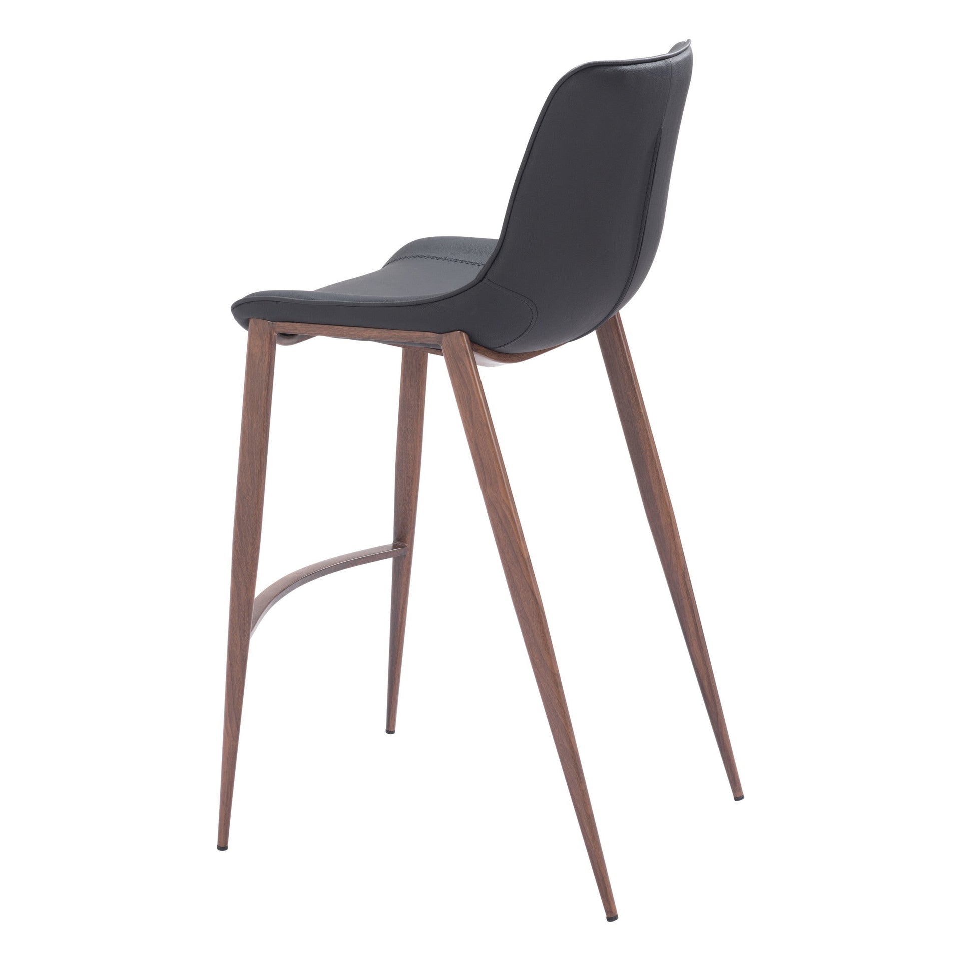 Magnus Barstool (Set of 2) Black & Walnut