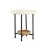 White/Natural End Table
