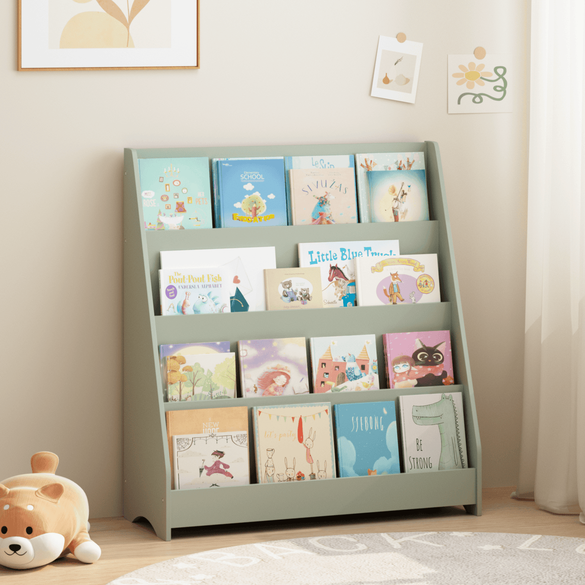 4-Tier Kids Bookshelf