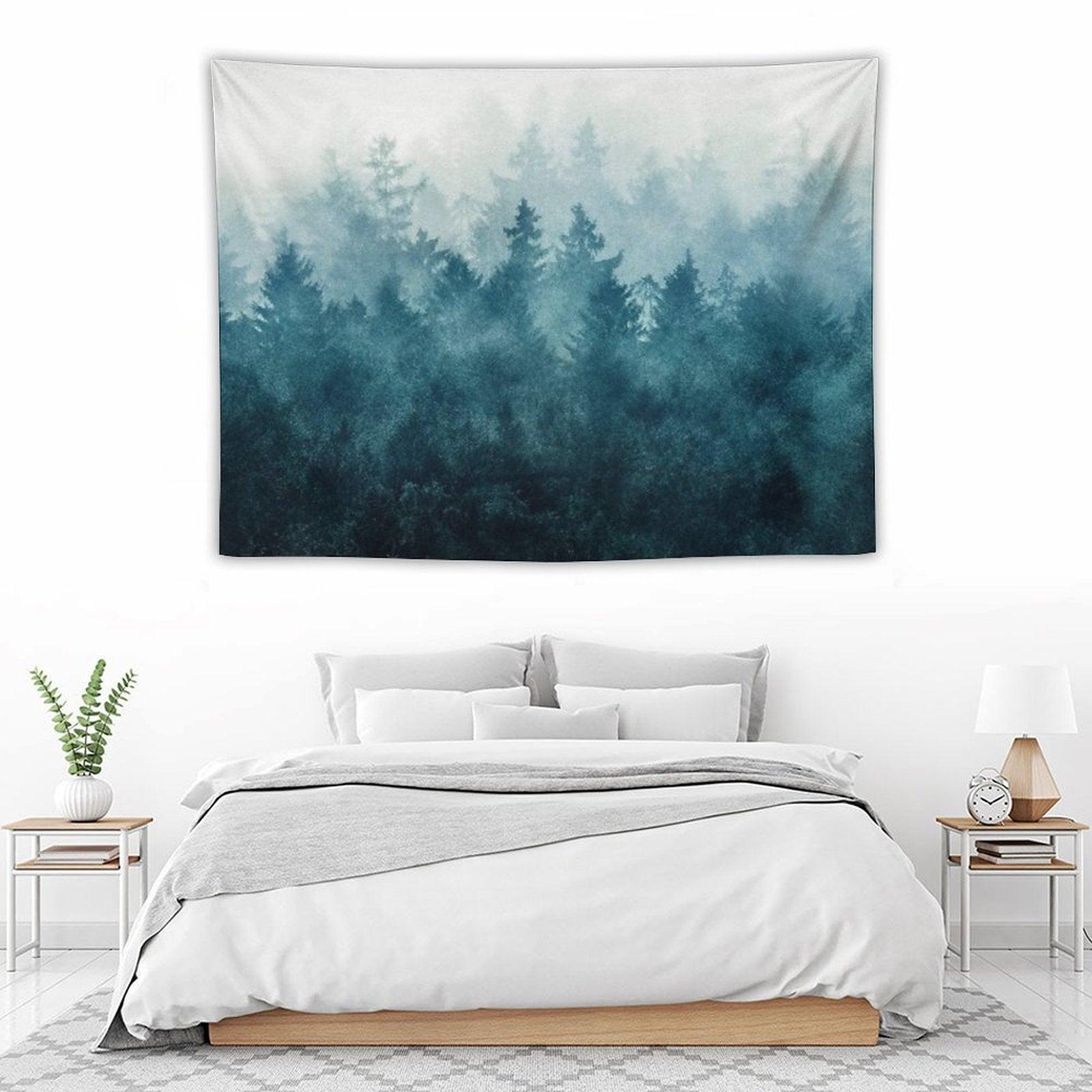 The Heart Of My Heart  So Far From Home In A Misty Foggy Fall Wilderness Forest Tapestry