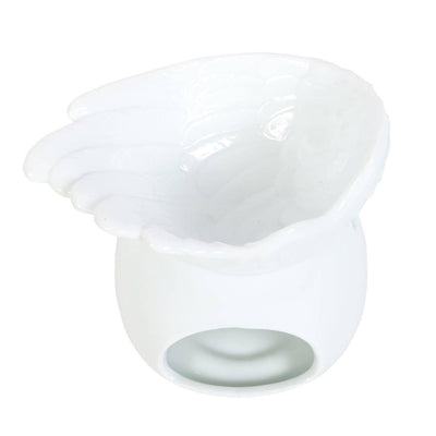 White Angel Wing Dish Tealight Wax Warmer