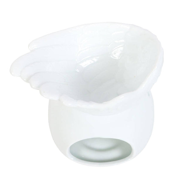 White Angel Wing Dish Tealight Wax Warmer