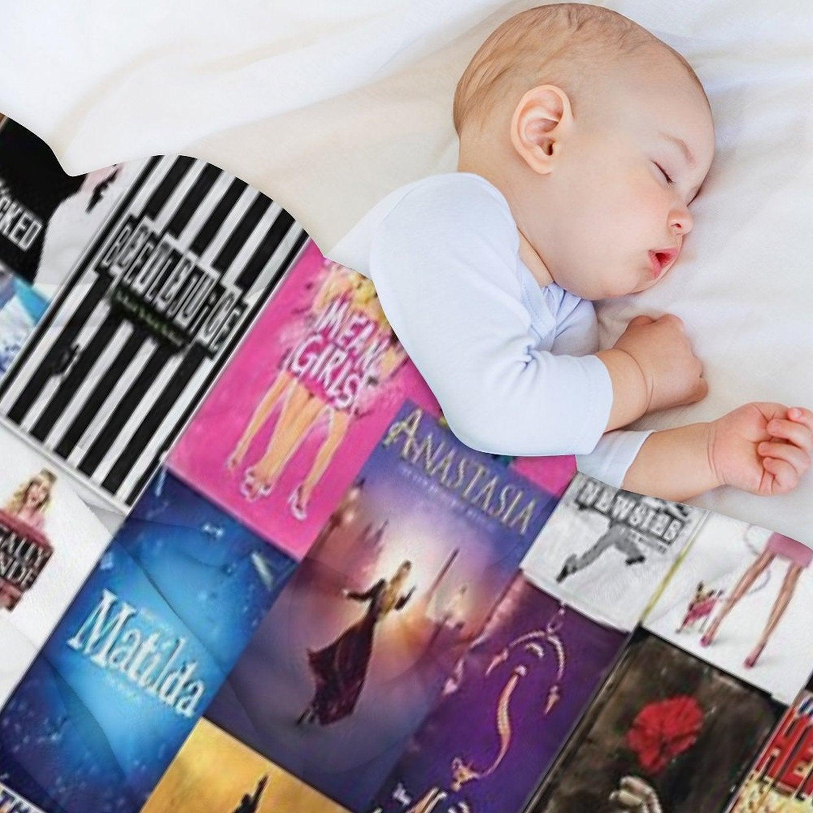 Musical Playbill Collage Throw Blanket