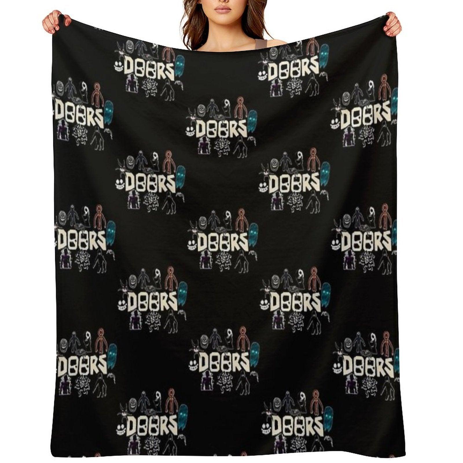Christmas Gift. Roblox, Doors, Videogame, Monsters Throw Blanket