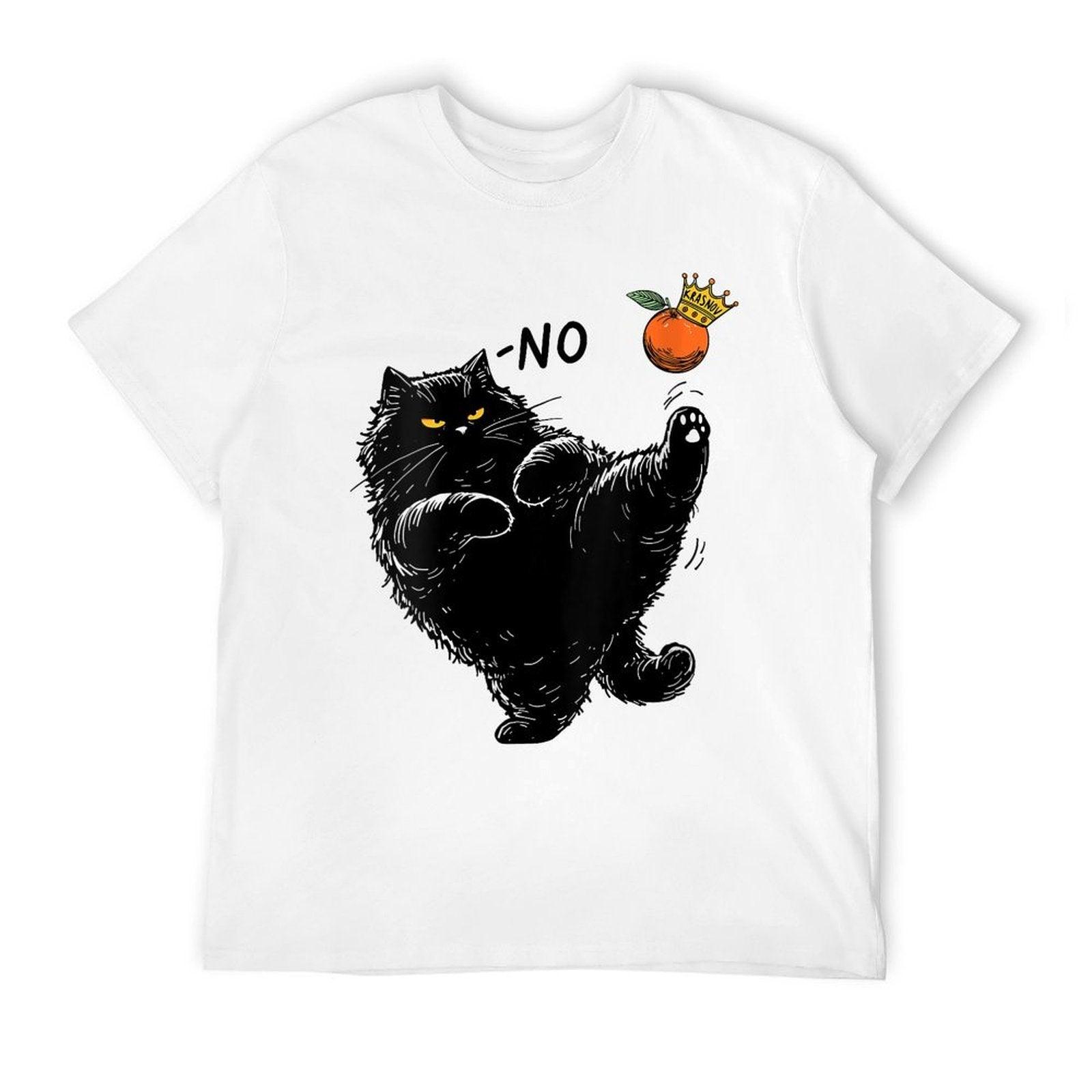 Womens Black Cat No Kings In America We The People Political  Summer-ready Fabric T-Shirt