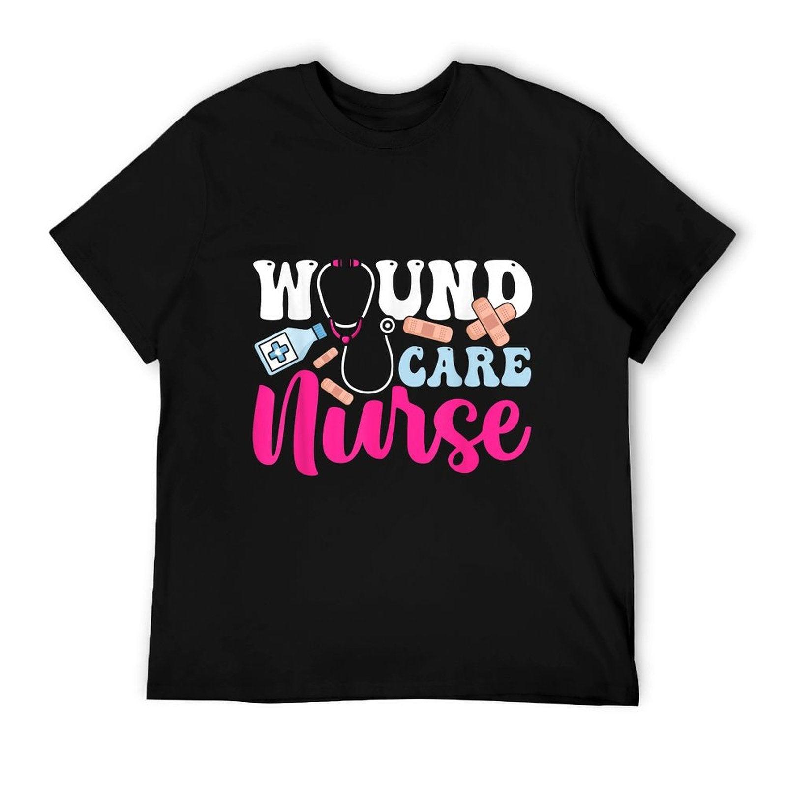 Wound Care Nurse WOCN Certified Registered Nurse, Small, Black T-Shirt