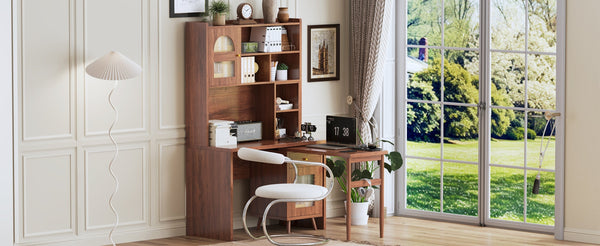 Computer Desk with 90 Degree Rotating Desktop BLAKHOM