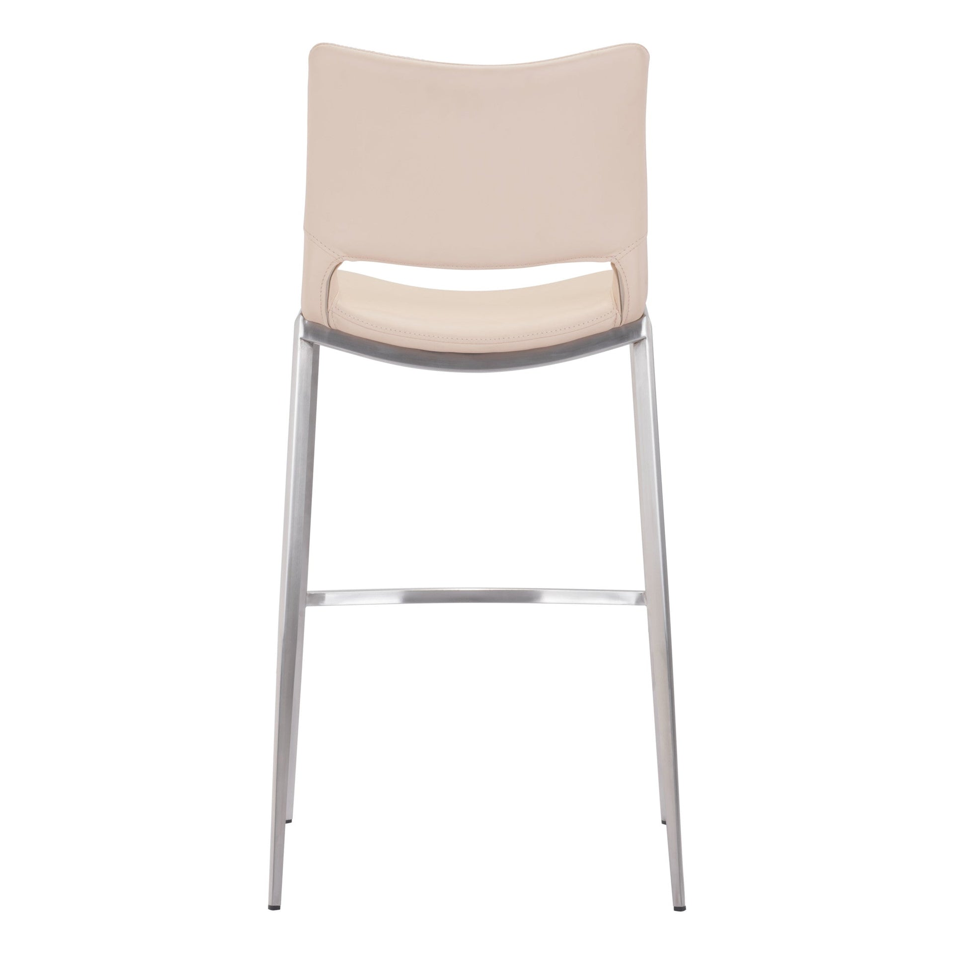 Ace Barstool (Set of 2) Light Pink & Silver