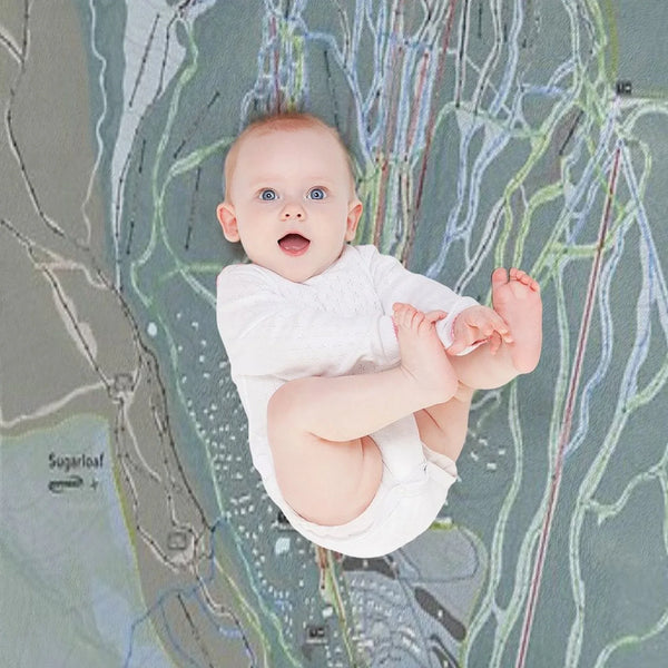 Sugarloaf Resort Trail Map Throw Blanket