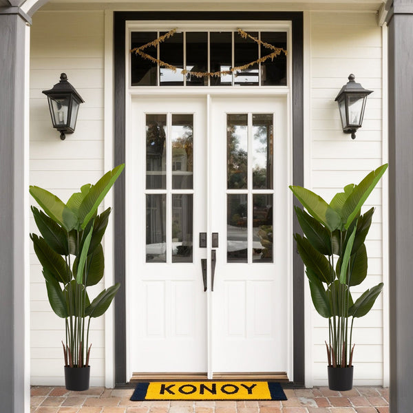 Artificial Bird of Paradise Plant 160cm Tall Faux Tropical Palm Tree Green Plastic Indoor Outdoor Decoration