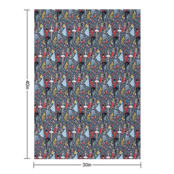Clara's Nutcracker Ballet Repeat by Robin Pickens Throw Blanket