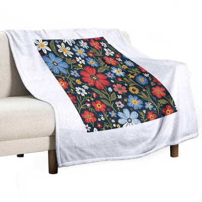 Floral Pattern 3 Throw Blanket