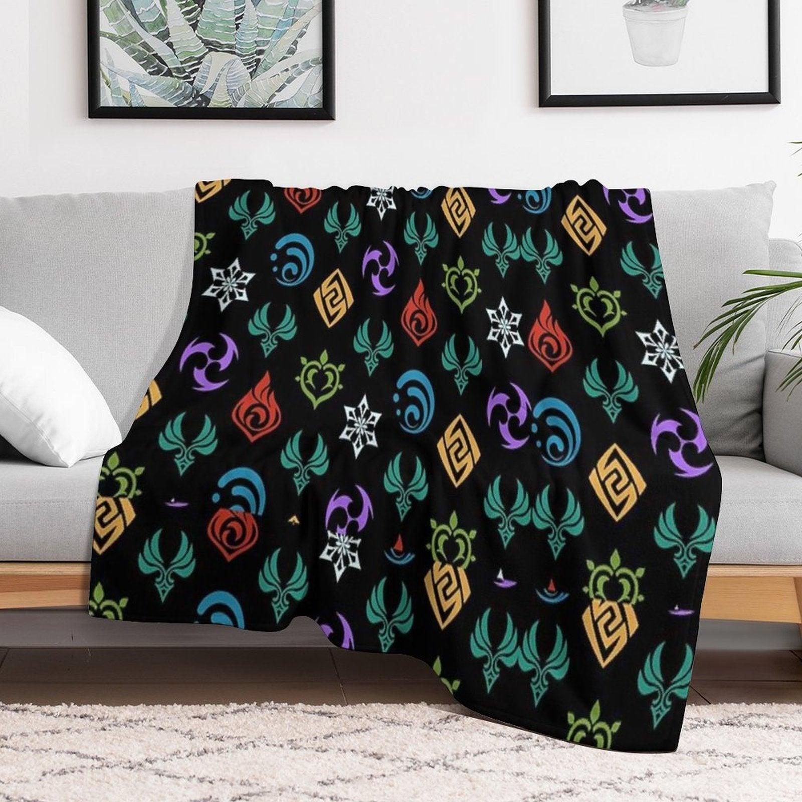 Genshin Impact All Elements Throw Blanket