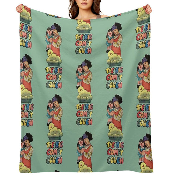 Loonette And Molly (The Big Comfy Couch) Machine-washable Throw Blanket