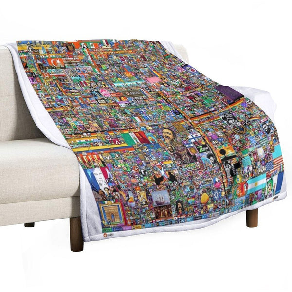 Rplace Reddit 2022 Velvety-soft Throw Blanket