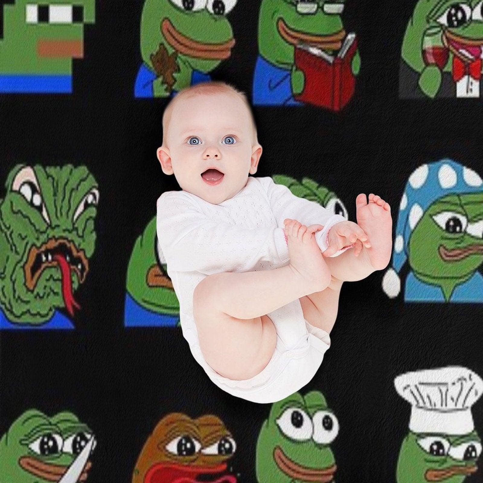Pepe Peepo Variety Set (16 Pepes Edition) Throw Blanket