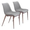 Magnus Dining Chair (Set of 2) Slate Gray & Walnut