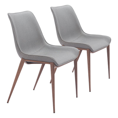 Magnus Dining Chair (Set of 2) Slate Gray & Walnut