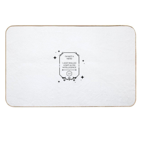 Dnd Intelligence Roll D20  Stain-Proof Bath Mat