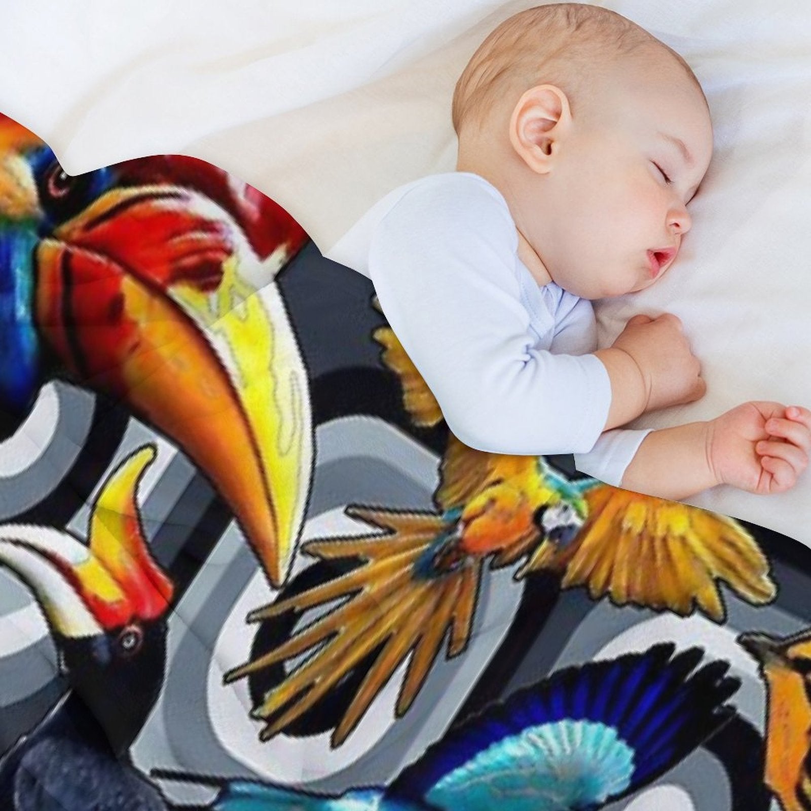 BIRDS RETRO Lightweight Throw Blanket